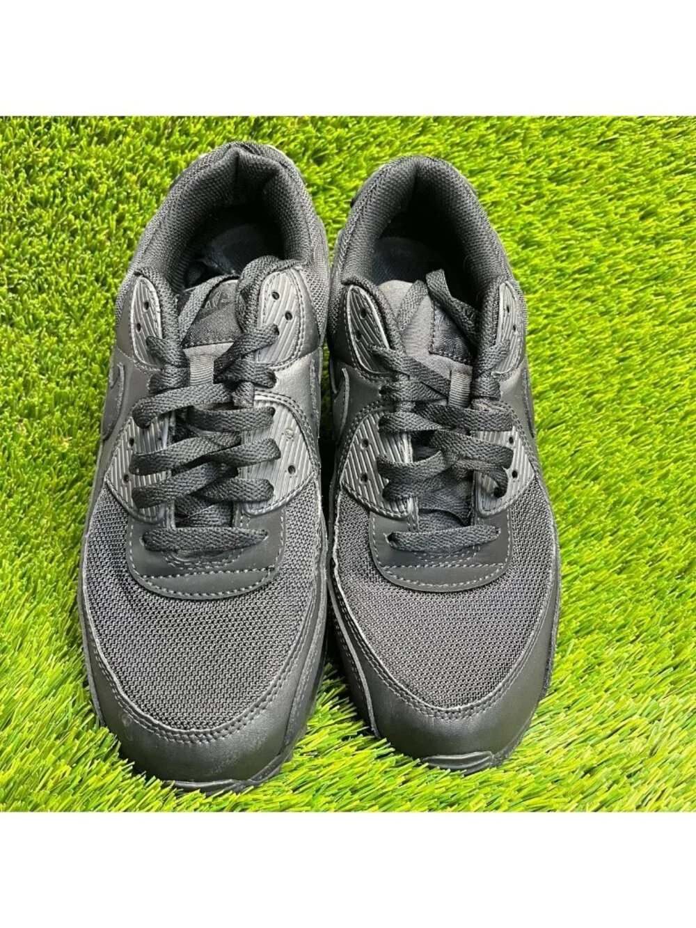 Nike Air Max 90 Mens Size 10 Triple Black Athletic Running Walking Shoes Sneaker
